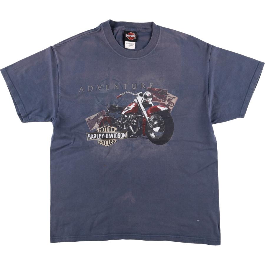 レア USA 00s Harley Davidson ハーレー Tシャツ バイク 00s USA製 HARLEY-DAVIDSON ハーレー ダビッドソン BERLIN 両面