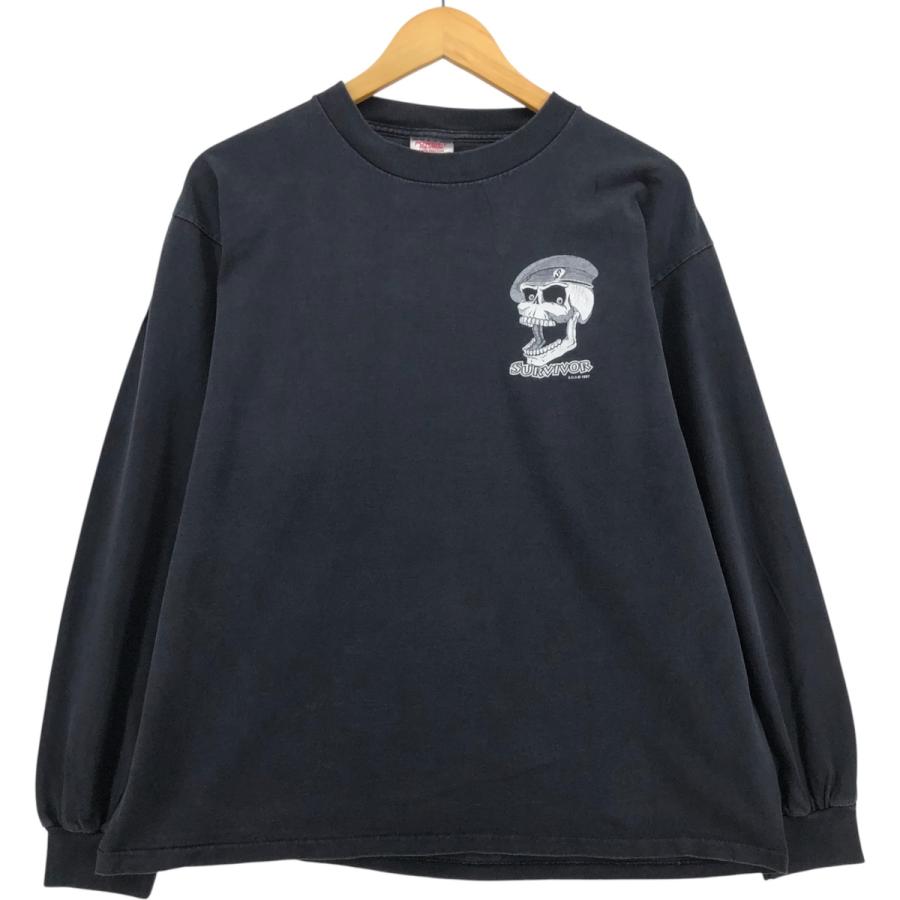 古着 90年代 オニータ ONEITA ドクロ柄 スカル柄 ロングTシャツ
