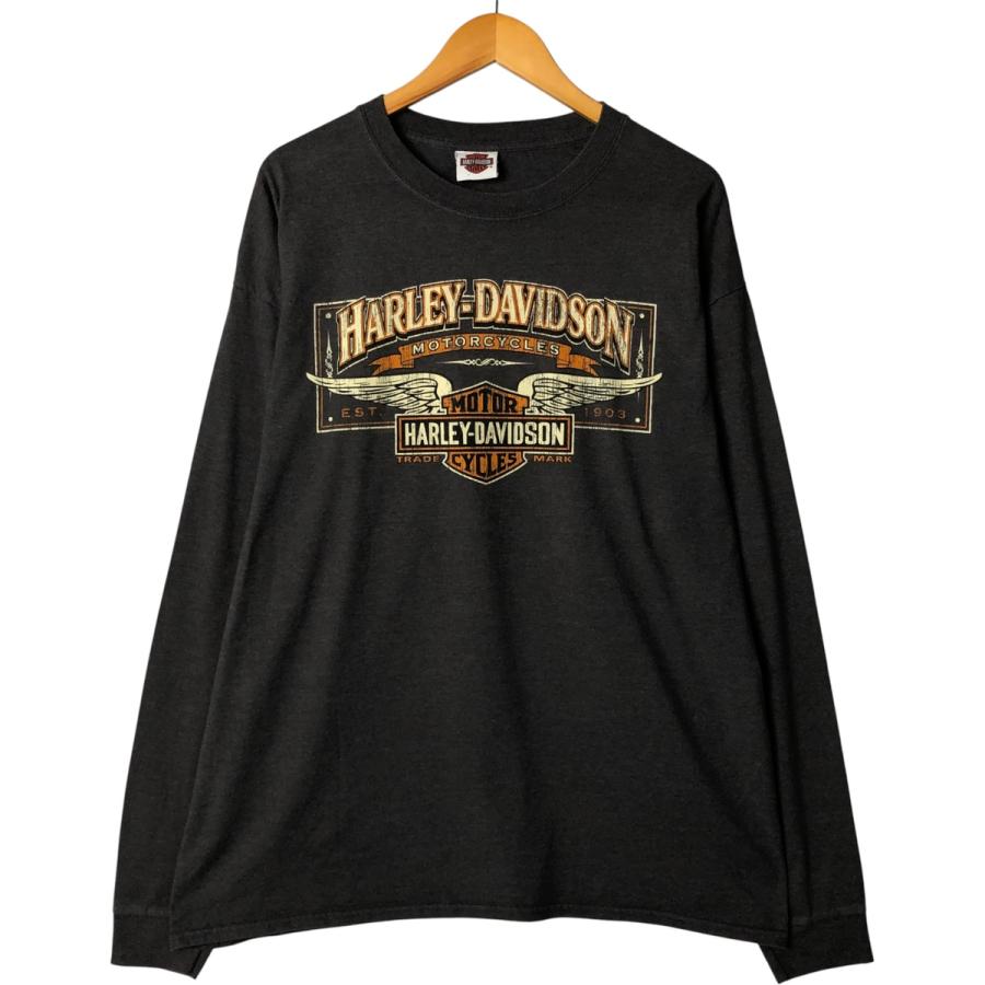 古着 ハーレーダビッドソン Harley-Davidson モーターサイクル ロングT