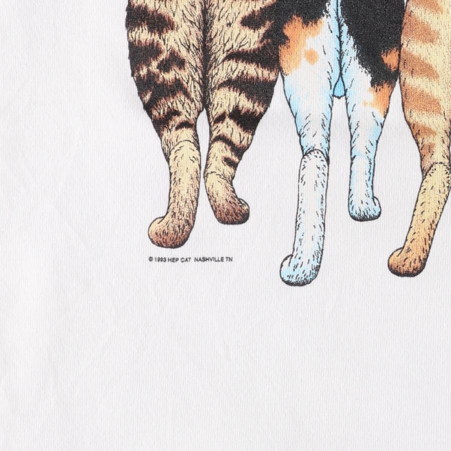 Hanes（ヘインズ） 古着 90年代 Hanes ACTIVEWEAR ネコ柄 アニマル