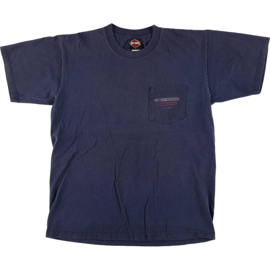 【古着】Harley-Davidson 00s バックデザイン Tシャツ 古着 00s HARLEY DAVIDSON バイク シルエット Tシャツ L 古着