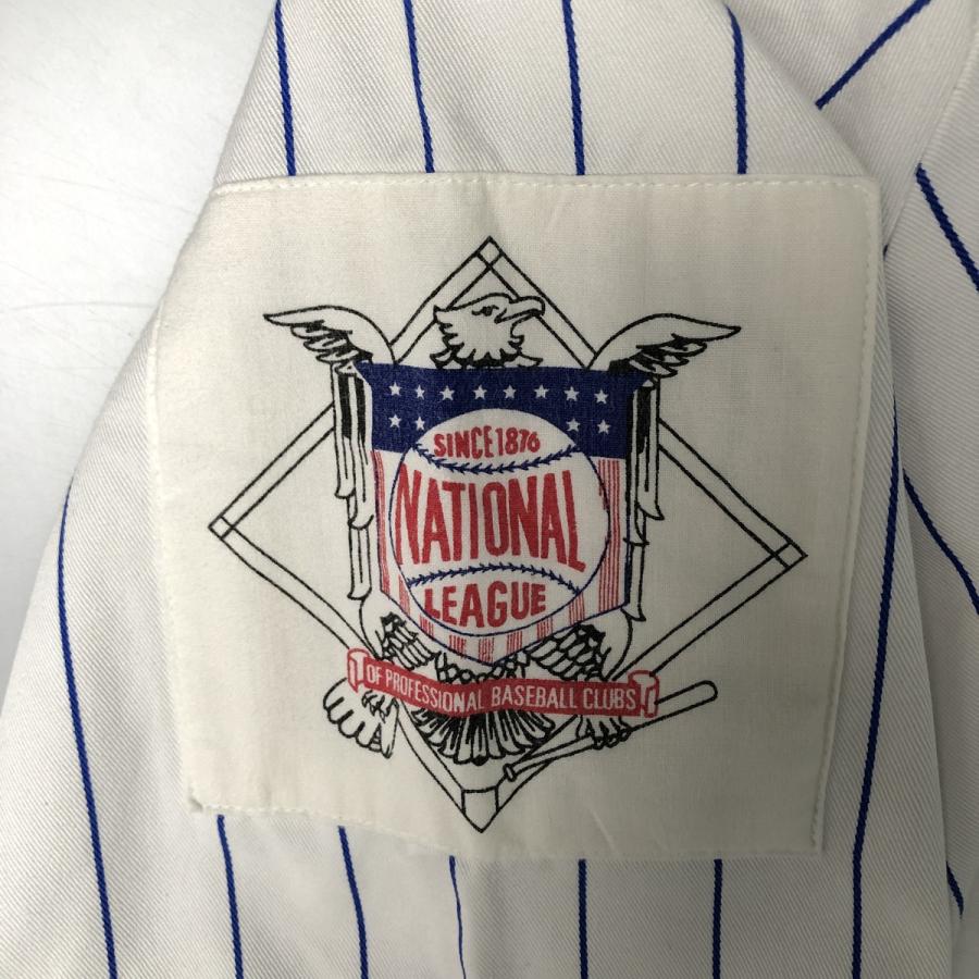【MLB】古着 メンズ 青 野球 ベースボールシャツ シカゴカブス ★ストリート MLB シカゴ・カブス CHICAGO CUBS ベースボールシャツ メンズL
