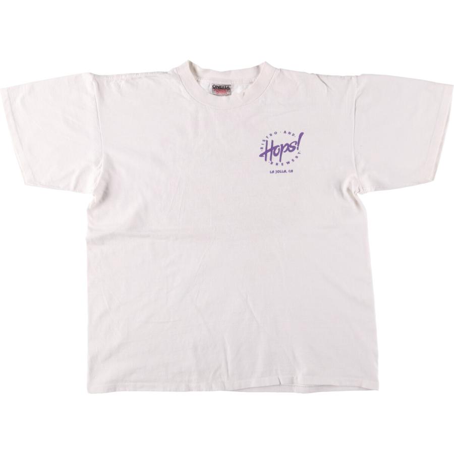 古着 90年代 オニータ ONEITA Hops バックプリント アドバタイジングT 