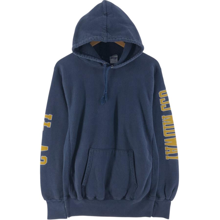 ヤ**マ 90s USA製 MVP NAVYロゴ リバースウィーブ パーカ 90s mvp リバースウィーブ型 navy パーカー 【公式通販】