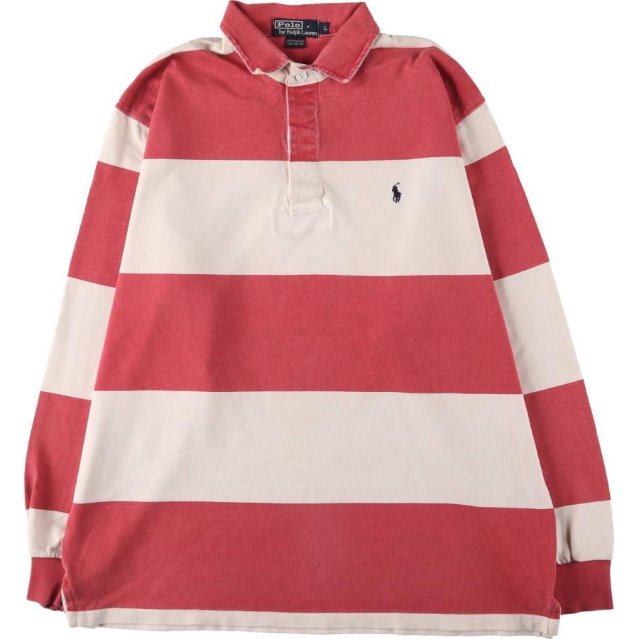 【オーバーサイズ】ポロ ラルフローレン 長袖 ラガーシャツ ボーダー 古着 古着 ラルフローレン Ralph Lauren POLO by ボーダー柄 長袖