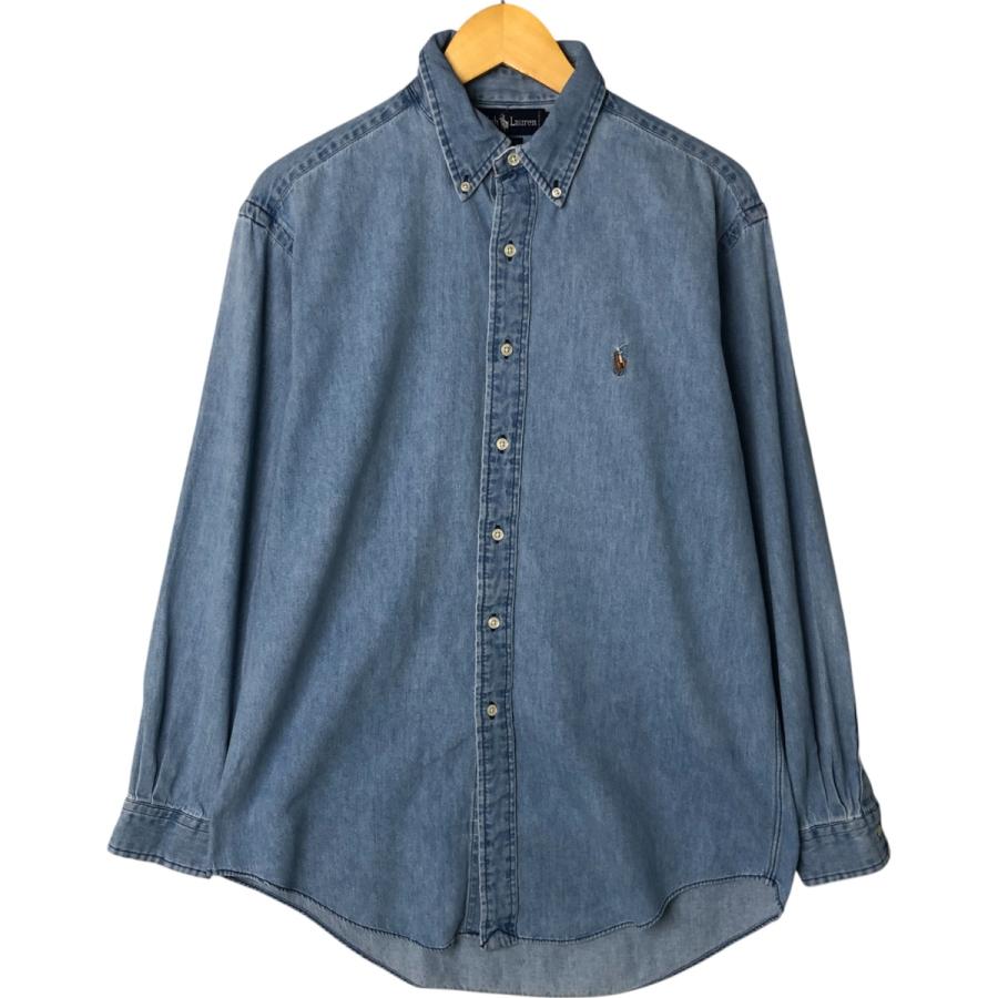 古着 ラルフローレン Ralph Lauren YARMOUTH 長袖 ボタンダウンデニム