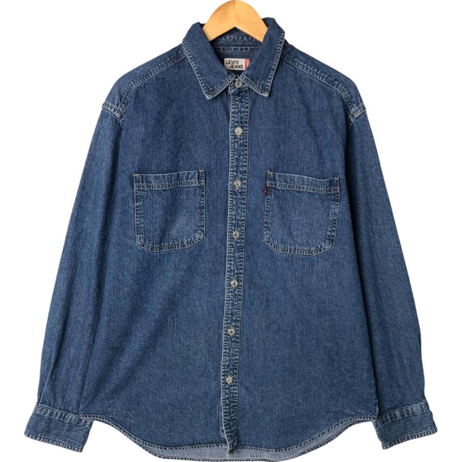 Levi's 古着 90~00年代 リーバイス 長袖 デニムシャツ メンズL