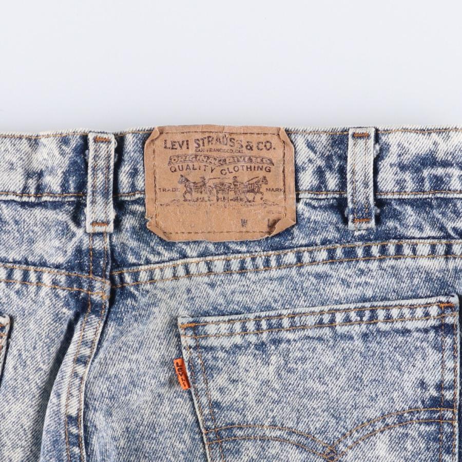 アメリカ製 90s Levi's 550 ケミカルウォッシュ オレンジタブ