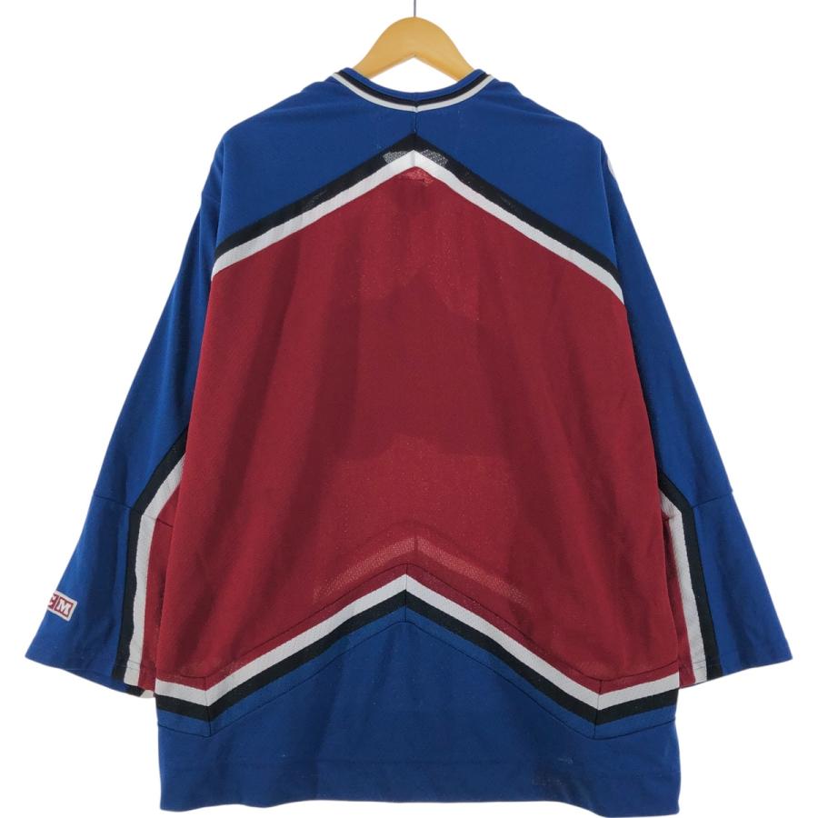 古着 90年代 CCM NHL コロラドアバランチ Vネック メッシュ ゲーム