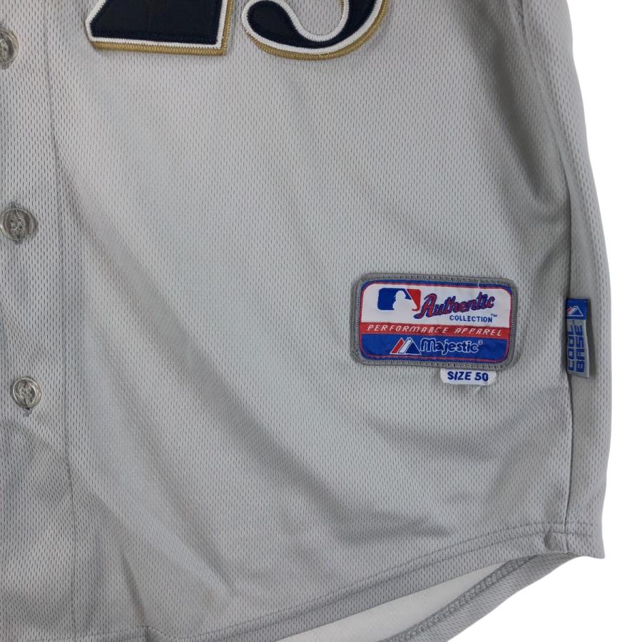 Majestic × MLB ミルウォーキー ブルワーズ 古着 ゲームシャツ MLB