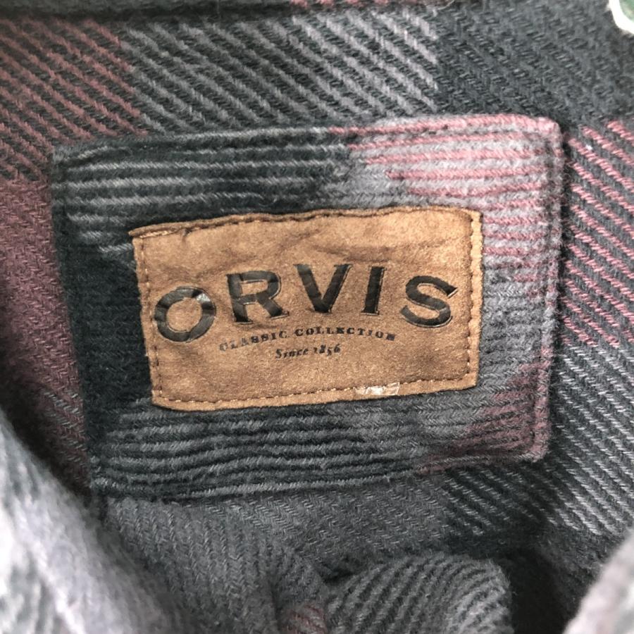 古着 オービス ORVIS 長袖 フランネルチェックシャツ メンズL