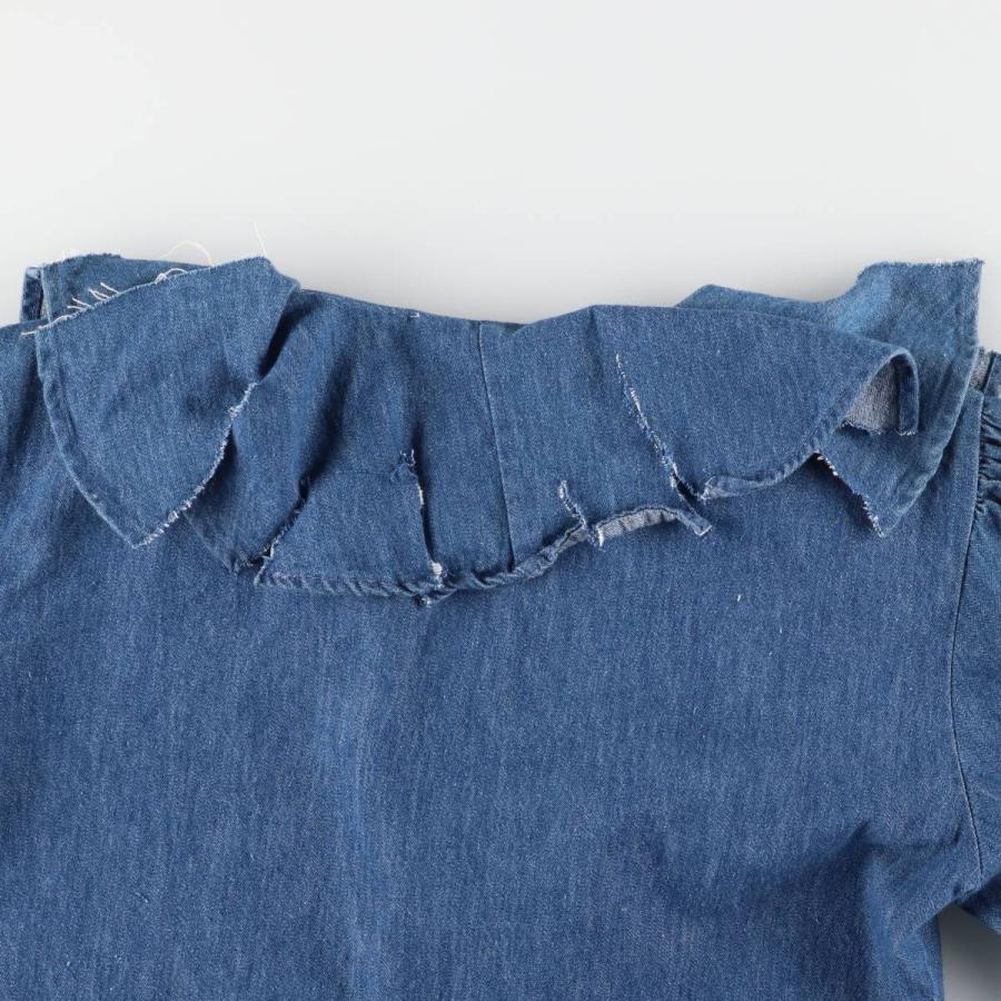 古着 Rockpool usa リメイク デニム 長袖 ラッフルフリル ブラウス USA製 レディースM相当 /eaa533405 楽天市場】古着 Rockpool usa リメイク デニム 長袖 ラッフル