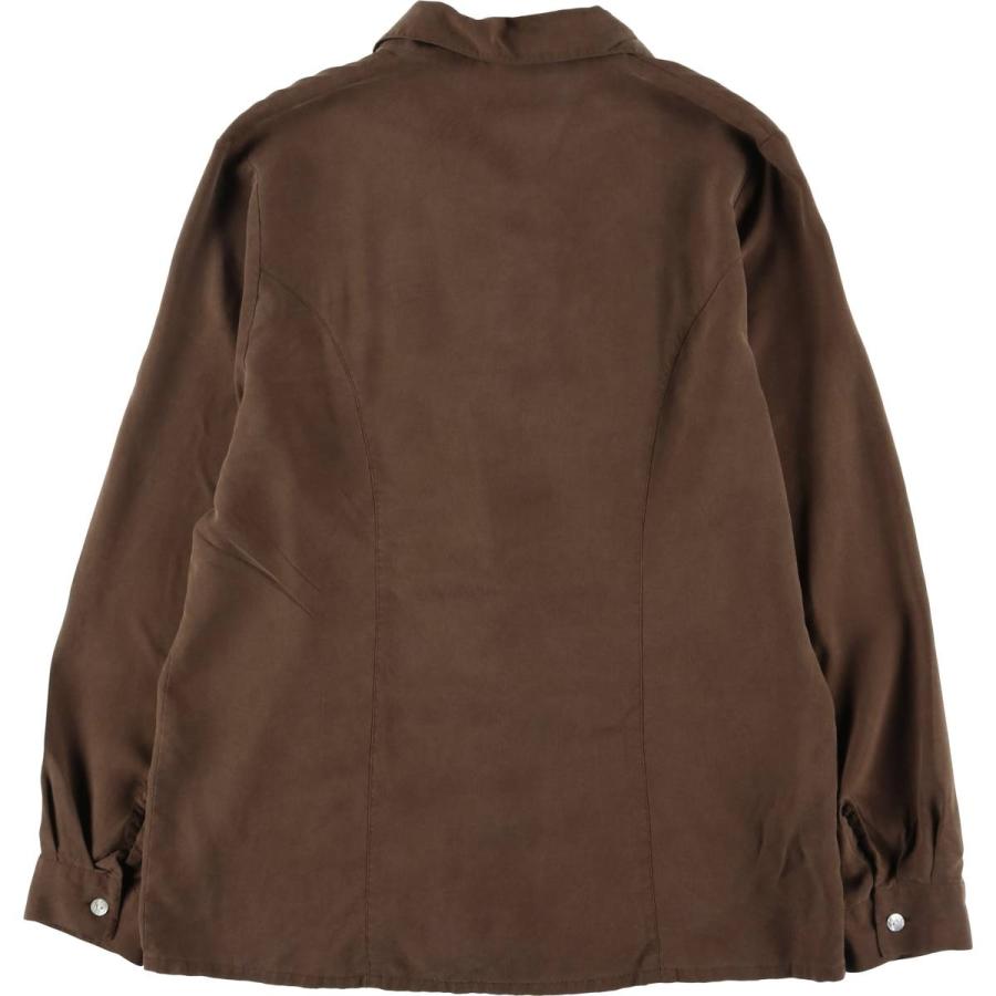 古着 EDWARD オープンカラー 長袖 シルクシャツ レディースL相当 /eaa533441 jamtrading1_eaa533441