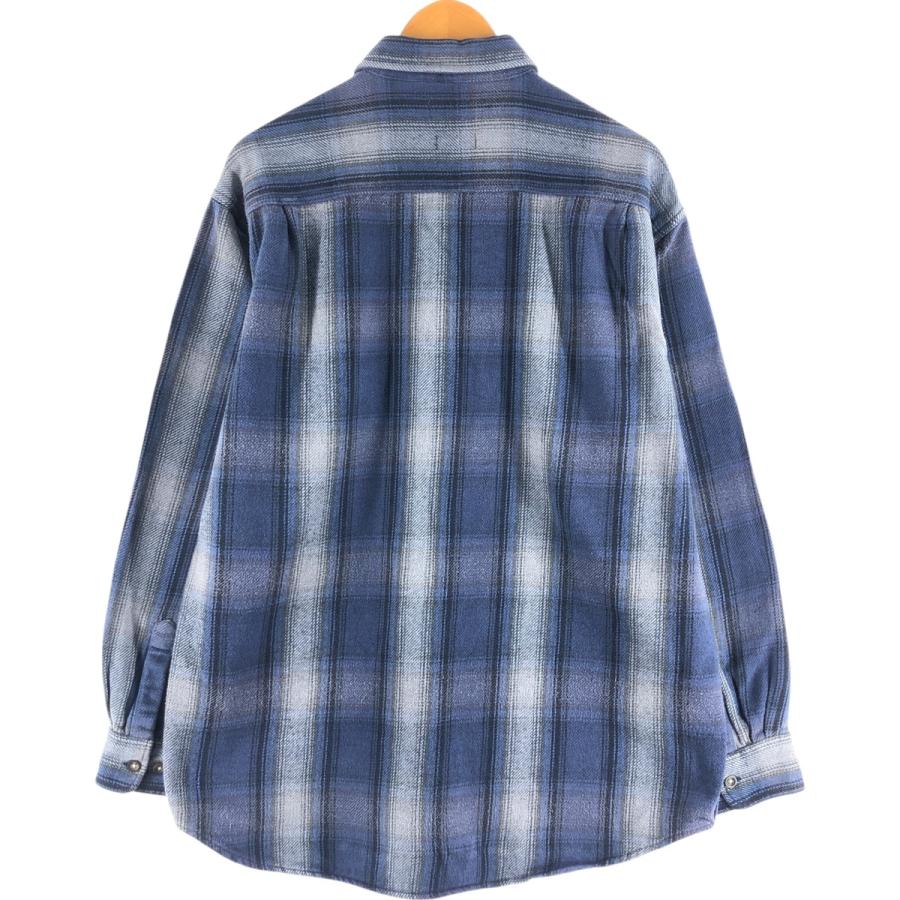 ST JOHN'S BAY オンブレチェック長袖フランネルチェックシャツ 古着 セントジョンズベイ ST. JOHN'S BAY オンブレチェック 長袖