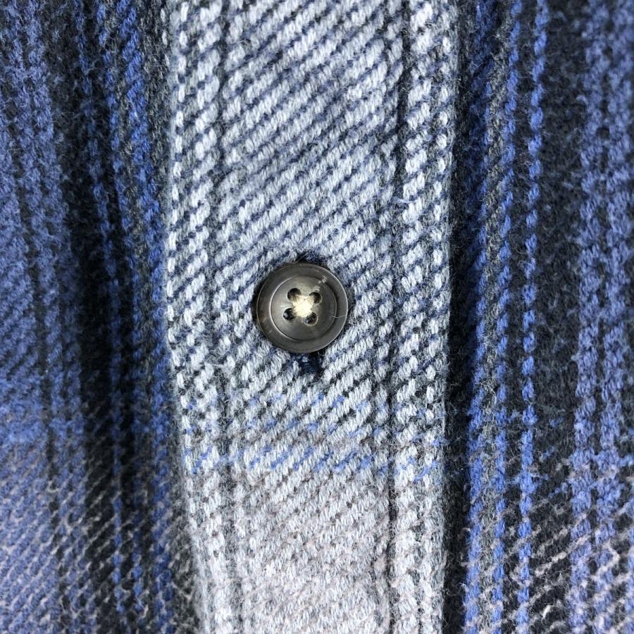 ST JOHN'S BAY オンブレチェック長袖フランネルチェックシャツ 古着 セントジョンズベイ ST. JOHN'S BAY オンブレチェック 長袖