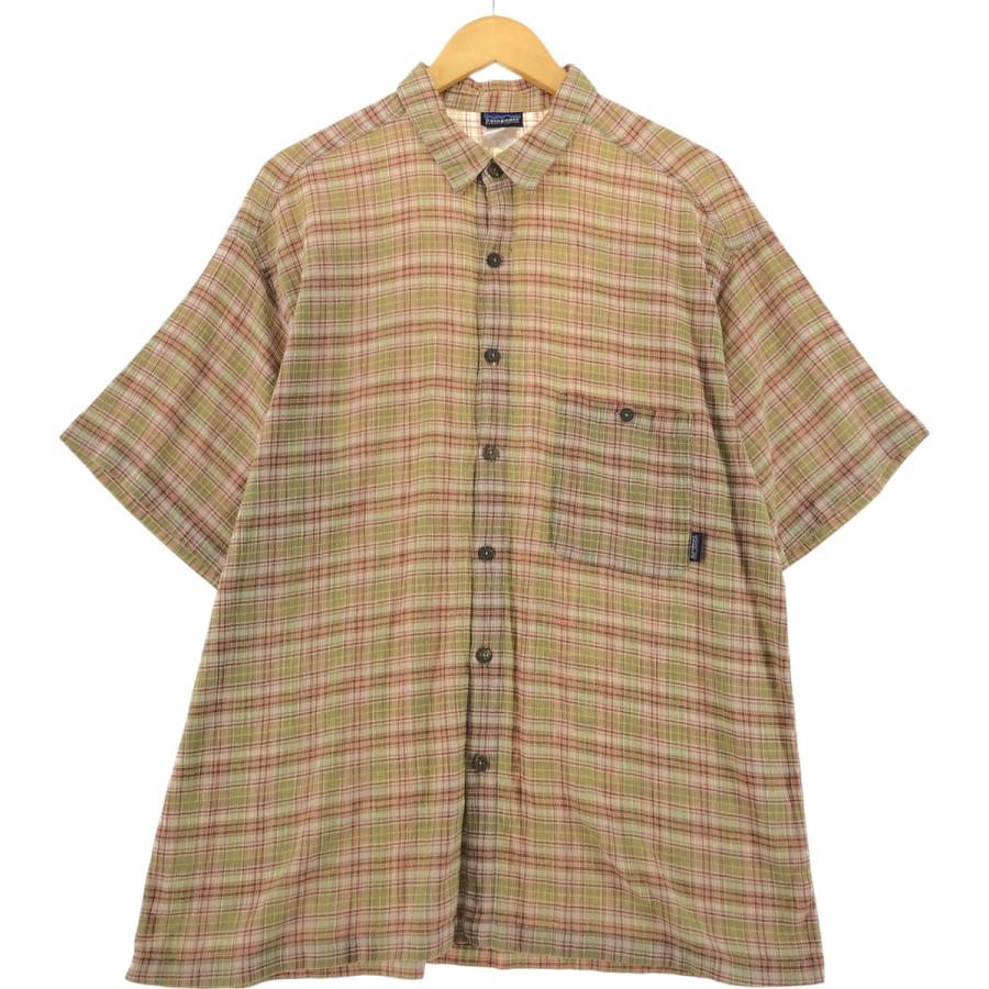 patagonia（パタゴニア） 古着 チェック柄 半袖 ボックスシャツ