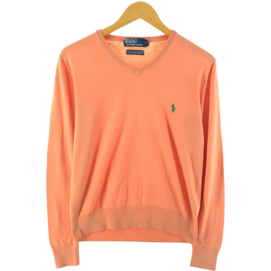 古着 ラルフローレン Ralph Lauren POLO by カシミア混 Vネック