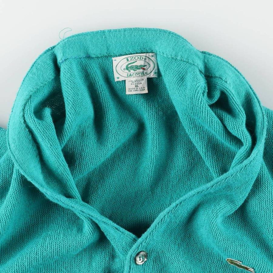 80s IZOD LACOSTE ラコステ USA製 アクリルニットカーディガン LACOSTE - 古着 80~90年代 ラコステ LACOSTE IZOD アクリル