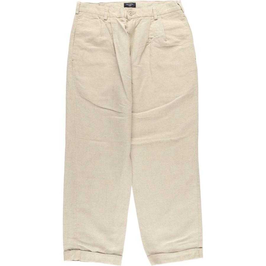 90s【DOCKERS】リネン　ツータック　スラックス 90s DOCKERSドッカーズ ツータック スラックス コットン×リネン
