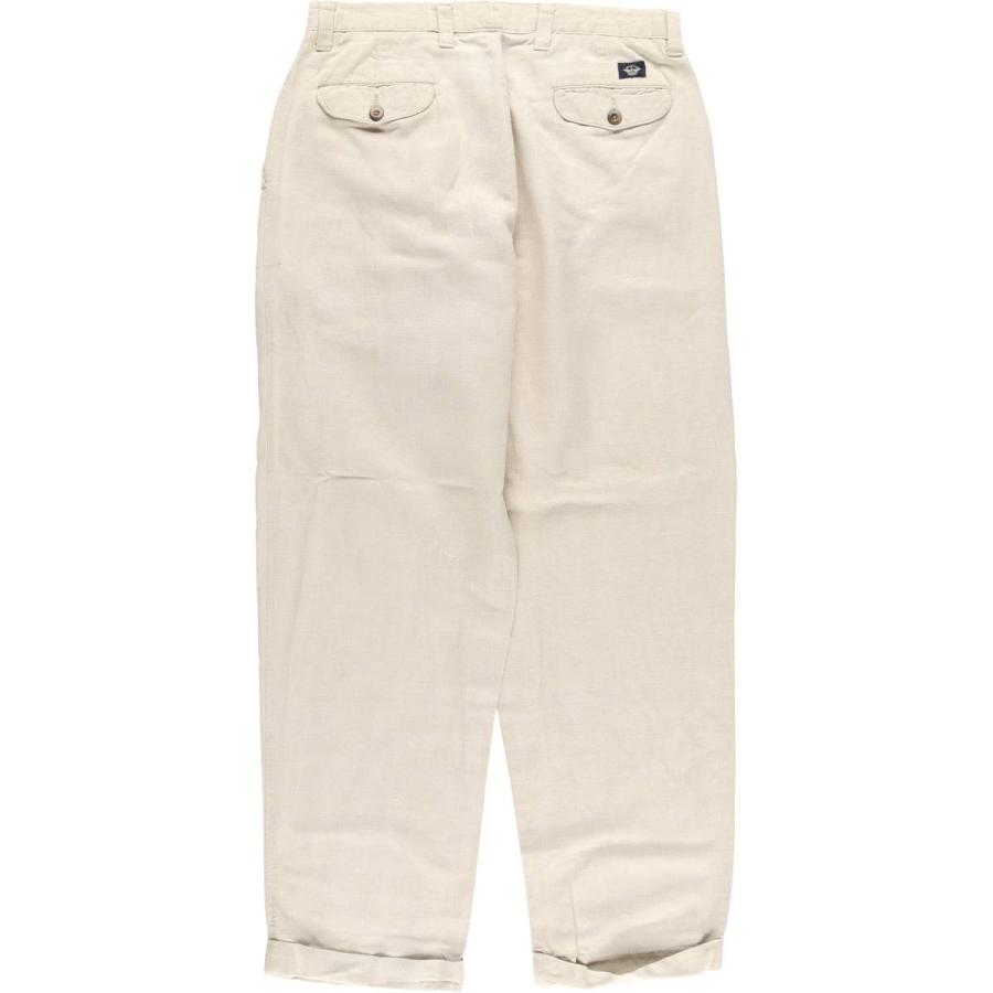 古着 ドッカーズ DOCKERS ツータック リネン×コットンパンツ