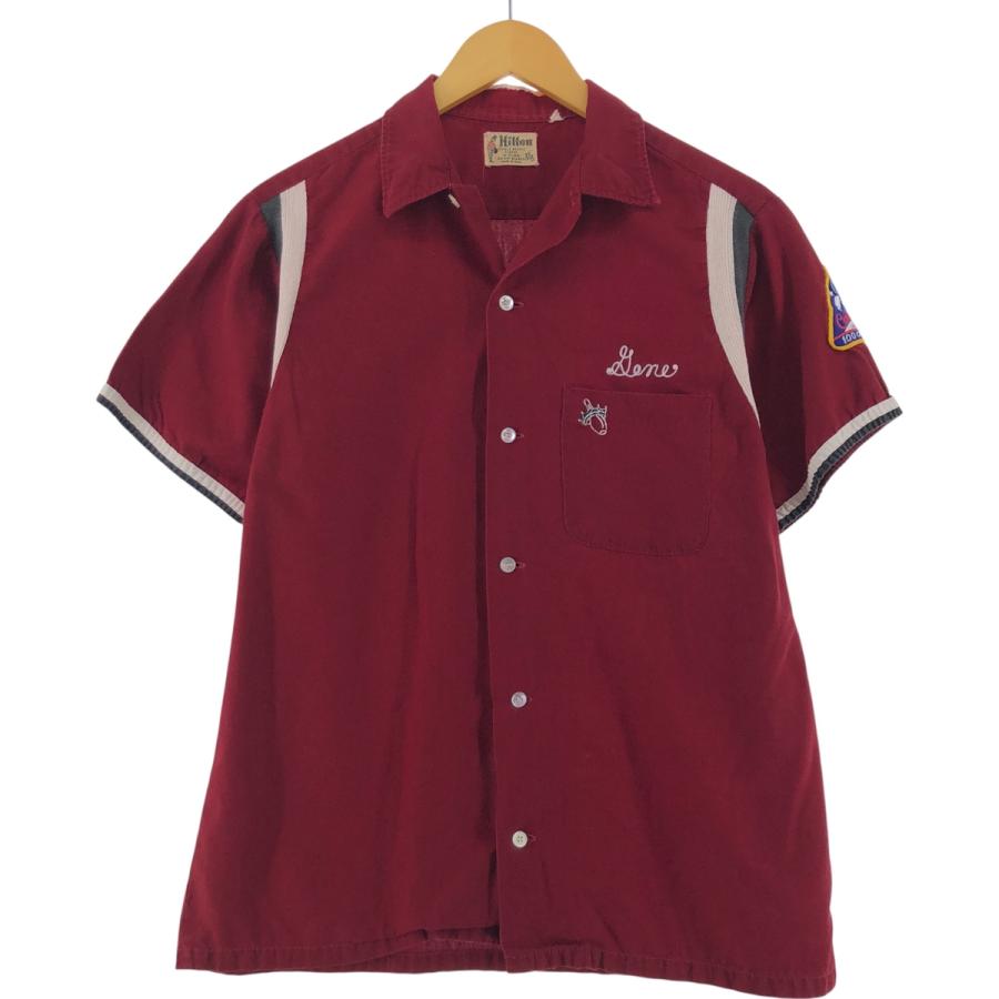 【おしゃれ】 古着 ボウリングシャツ バックプリント HILTON ヒルトン 60年代 トップス