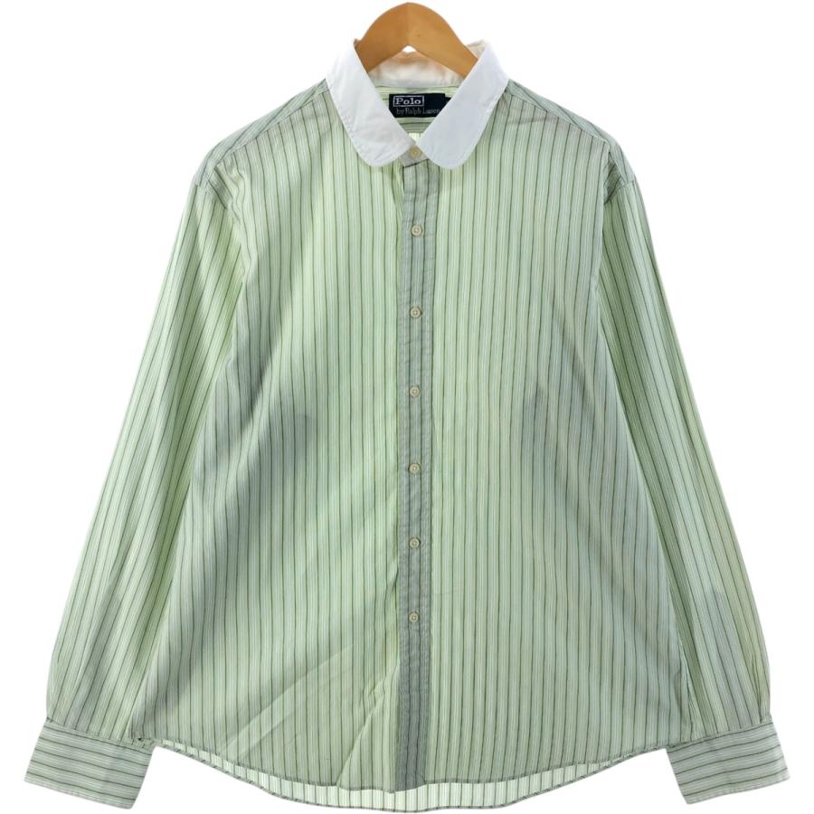 古着 ラルフローレン Ralph Lauren POLO by ラウンドカラー ストライプ 
