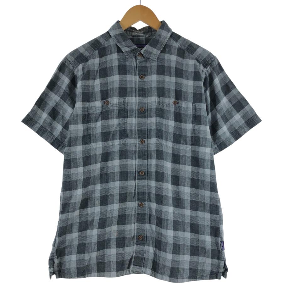 好配色チェック 14年製 パタゴニア マイグレーション ヘンプ シャツ L patagonia 古着 パタゴニア マイグレーションヘンプシャツ