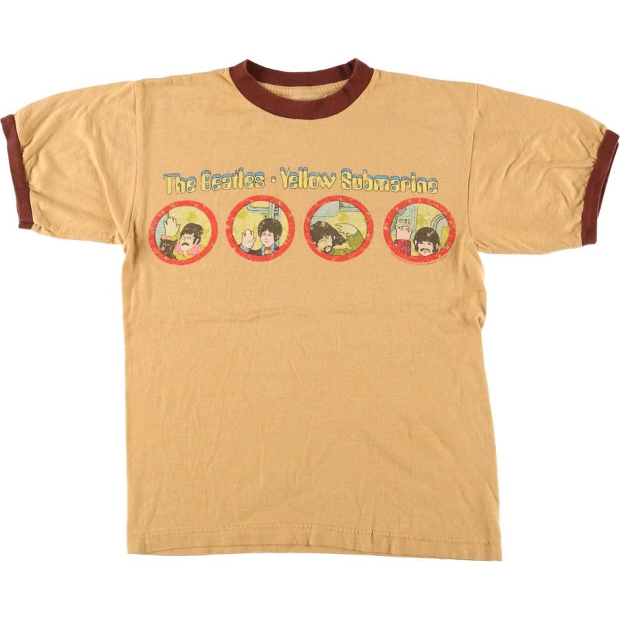 古着 00年代 THE BEATLES ビートルズ リンガーTシャツ メンズS