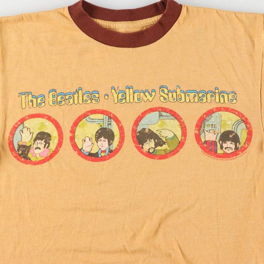 古着 00年代 THE BEATLES ビートルズ リンガーTシャツ メンズS