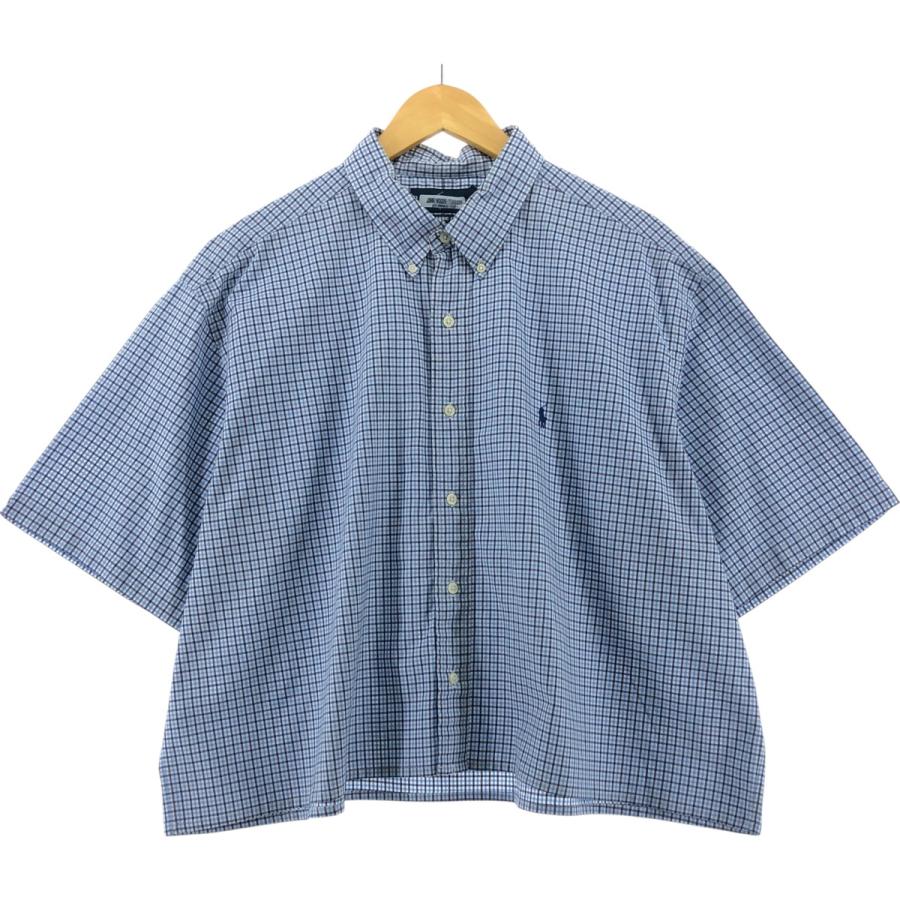 Ralph Lauren - 古着 ラルフローレン Ralph Lauren CLASSIC FIT チェック柄 半袖 ボタンダウンシャツ レディースXXL相当 /eaa535681 古着 ラルフローレン Ralph Lauren CLASSIC FIT チェック柄 半袖