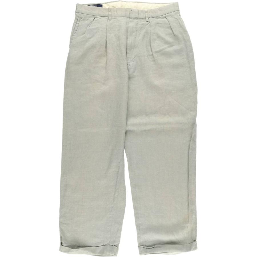 USA製 RALPH LAUREN ラルフローレン リネン パンツ スラックス 極上】Ralph Lauren ラルフローレン リネンパンツ スラックス