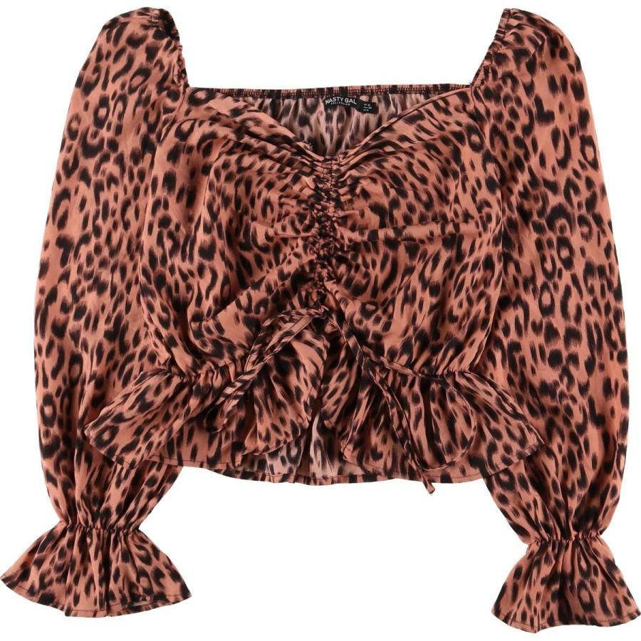 古着 NASTY GAL レオパード柄 ヒョウ柄 長袖 ブラウス レディースM相当 /eaa535801 古着 NASTY GAL レオパード柄 ヒョウ柄 長袖 ブラウス