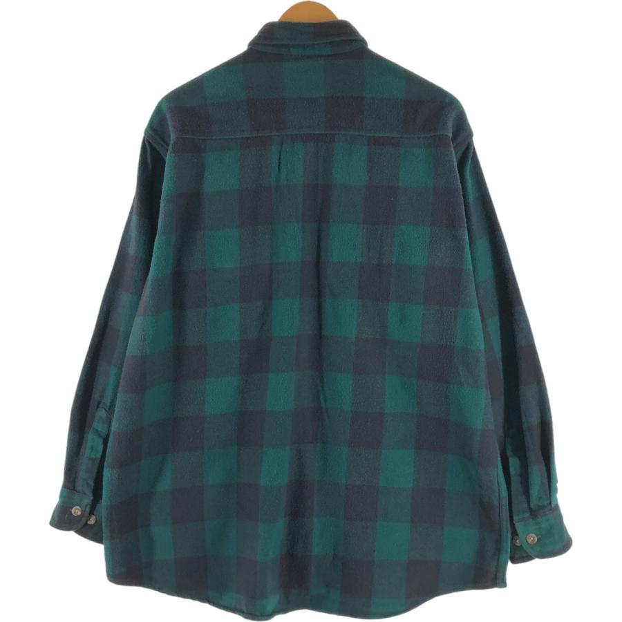 古着 バッファローチェック 長袖 ヘビーネルチェックシャツ メンズXXL