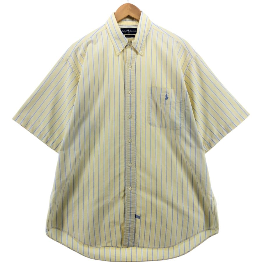 ラルフローレン ストライプ 半袖 ボタンダウンシャツ 新品未使用 現行モデル L 古着 ラルフローレン Ralph Lauren 半袖 ボタンダウン
