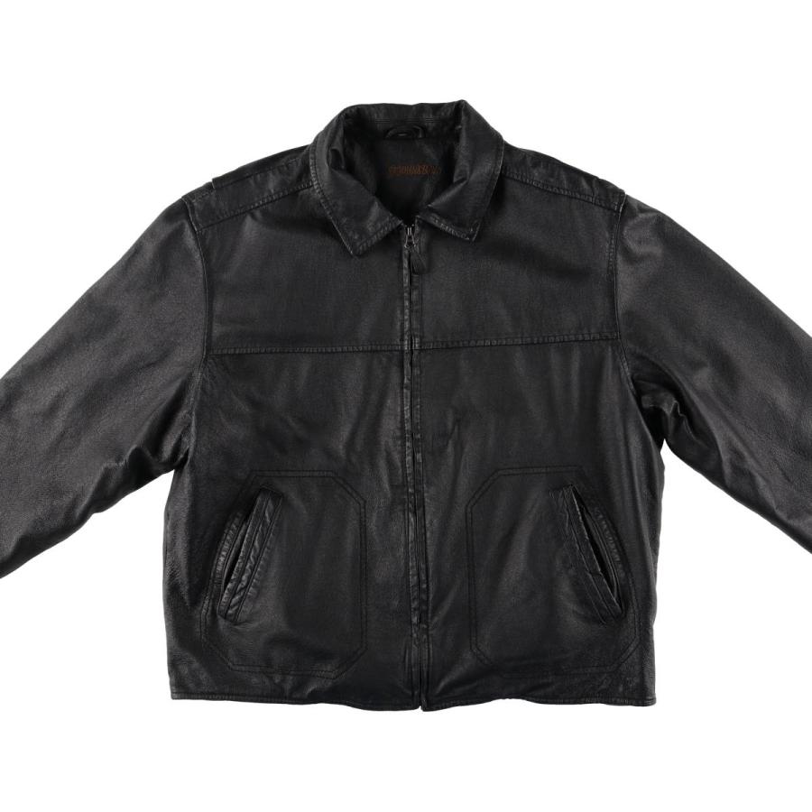 セントジョンズベイ　スタンドカラーレザースイングトップ ( XL) 古着 セントジョンズベイ ST.JOHN'S BAY スイングトップタイプ レザー