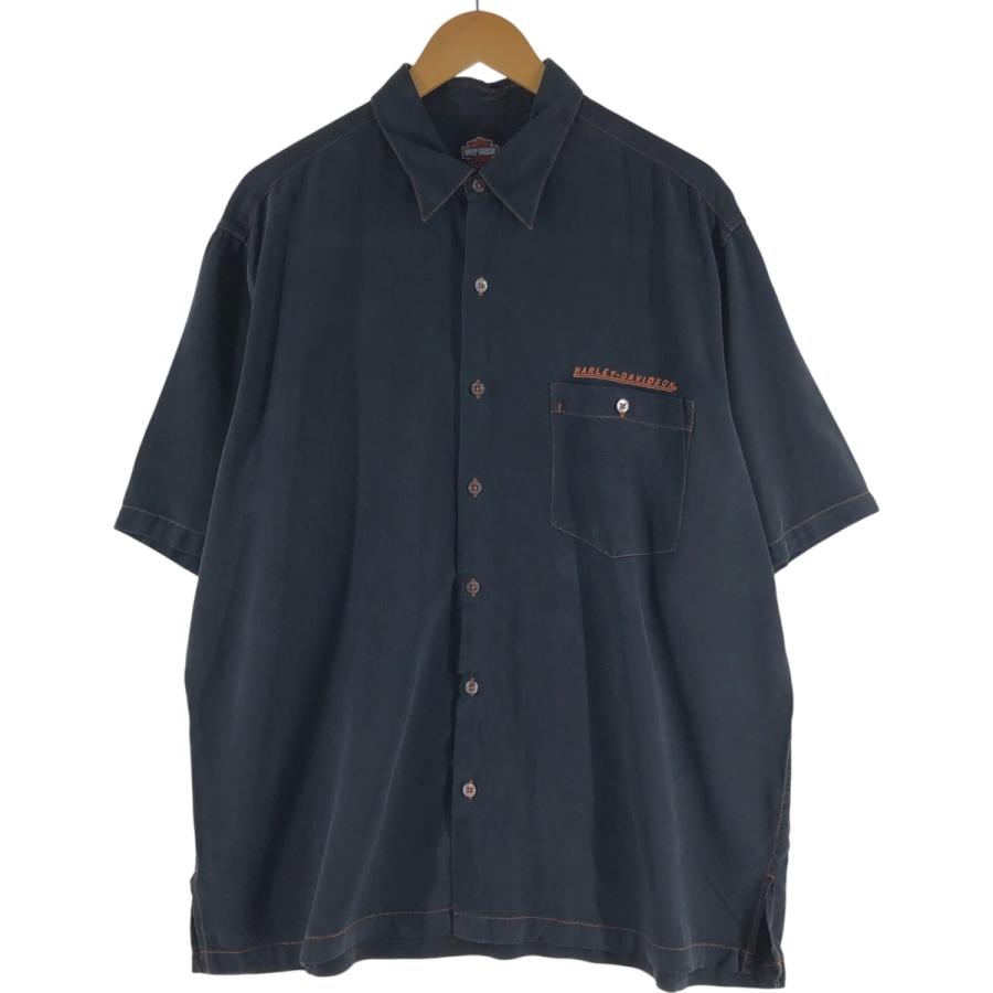 古着 ハーレーダビッドソン Harley-Davidson 半袖 ワークシャツ