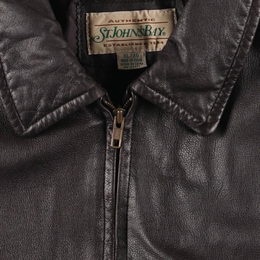 ST JOHN'S BAY セントジョンズベイ レザーブルゾン 90s 00's ST. JOHN'S BAY leather jacket ST. JOHN'S BAYのレザー