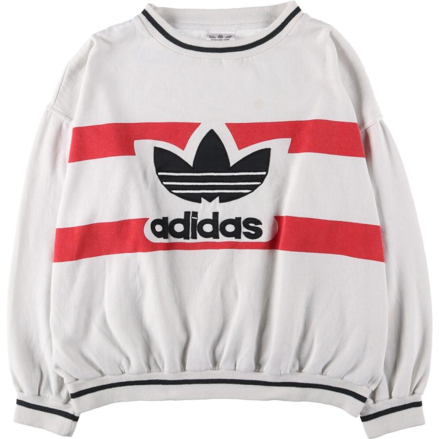 USA製　adidas　80s　ヴィンテージ　トレーナー　M　刺繍ロゴ　状態良好 adidas（アディダス） 古着 80年代 ロゴスウェットシャツ トレーナー