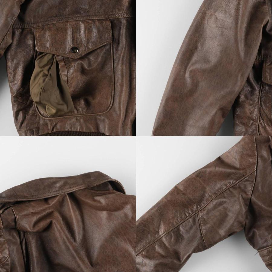 古着 70~80年代 EXCELLED A-2タイプ レザーフライトジャケット USA製