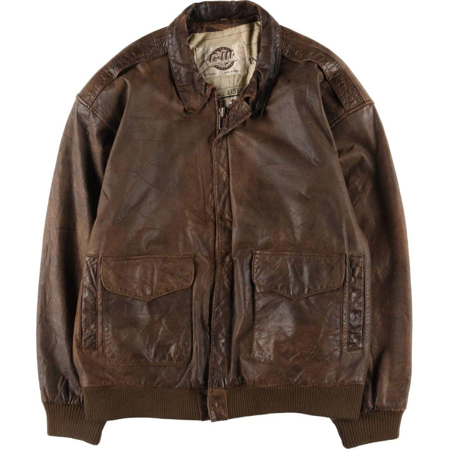 古着 G-III A-2タイプ レザーフライトジャケット メンズL相当  