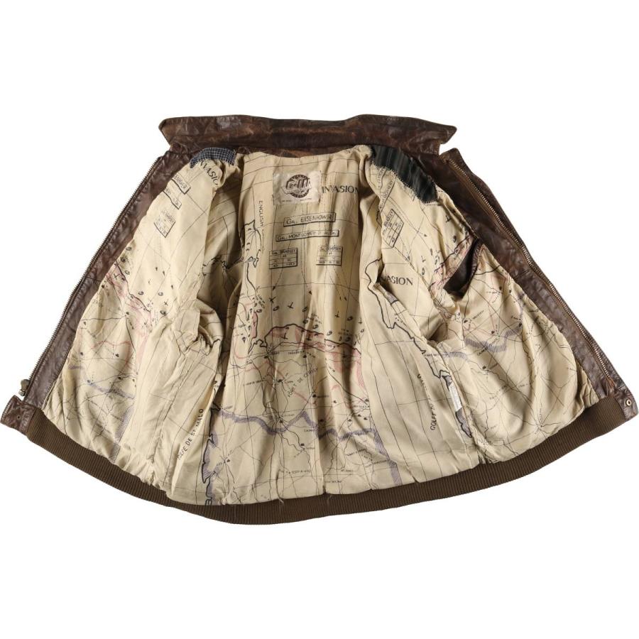 古着 G-III A-2タイプ レザーフライトジャケット メンズL相当  