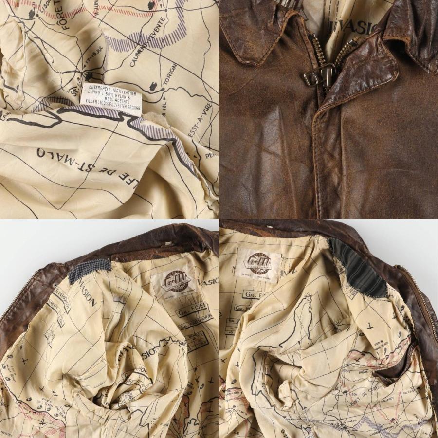 古着 G-III A-2タイプ レザーフライトジャケット メンズL相当  