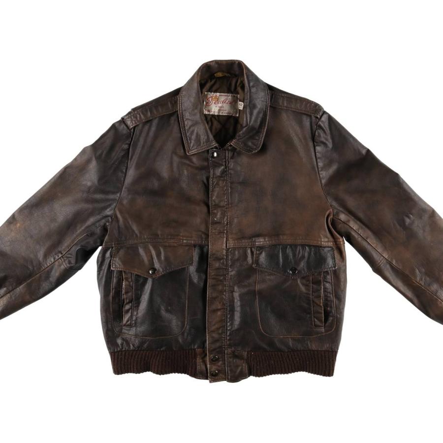 古着 70~80年代 EXCELLED A-2タイプ レザーフライトジャケット USA製