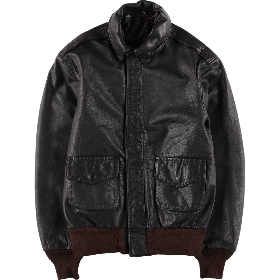 古着 A-2タイプ レザーフライトジャケット USA製 メンズM相当  