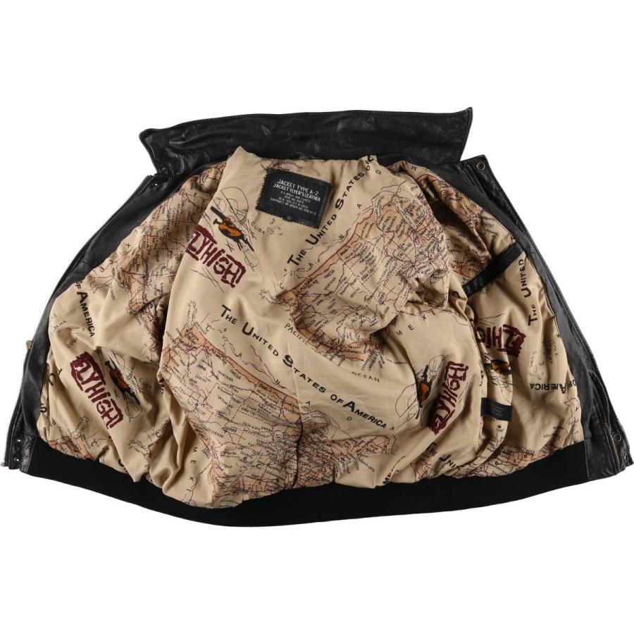 古着 A-2タイプ レザーフライトジャケット メンズL相当 /eaa538668  