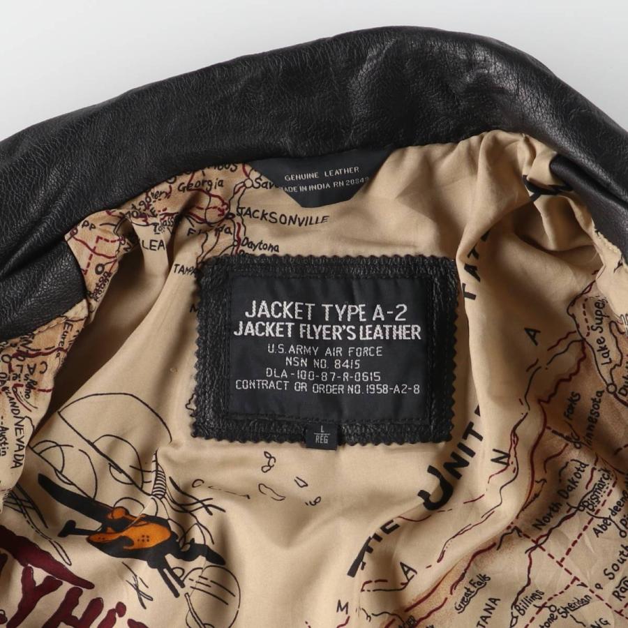 古着 A-2タイプ レザーフライトジャケット メンズL相当 /eaa538668  