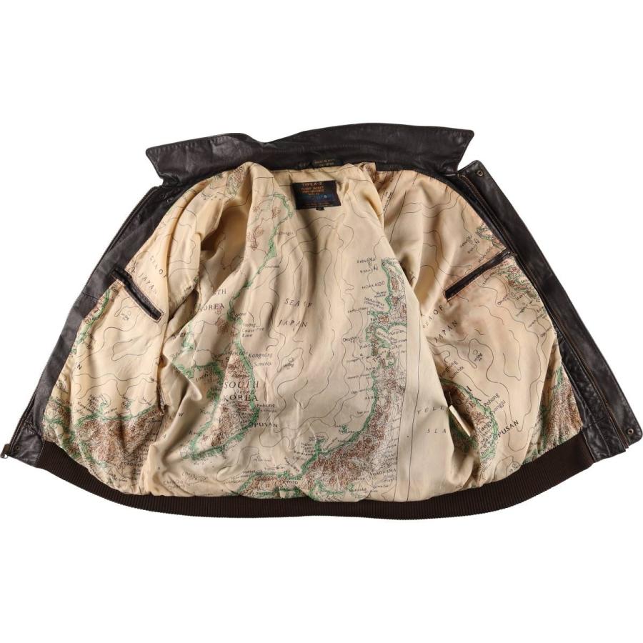 古着 AMERICAN BORN A-2タイプ レザーフライトジャケット メンズXL相当