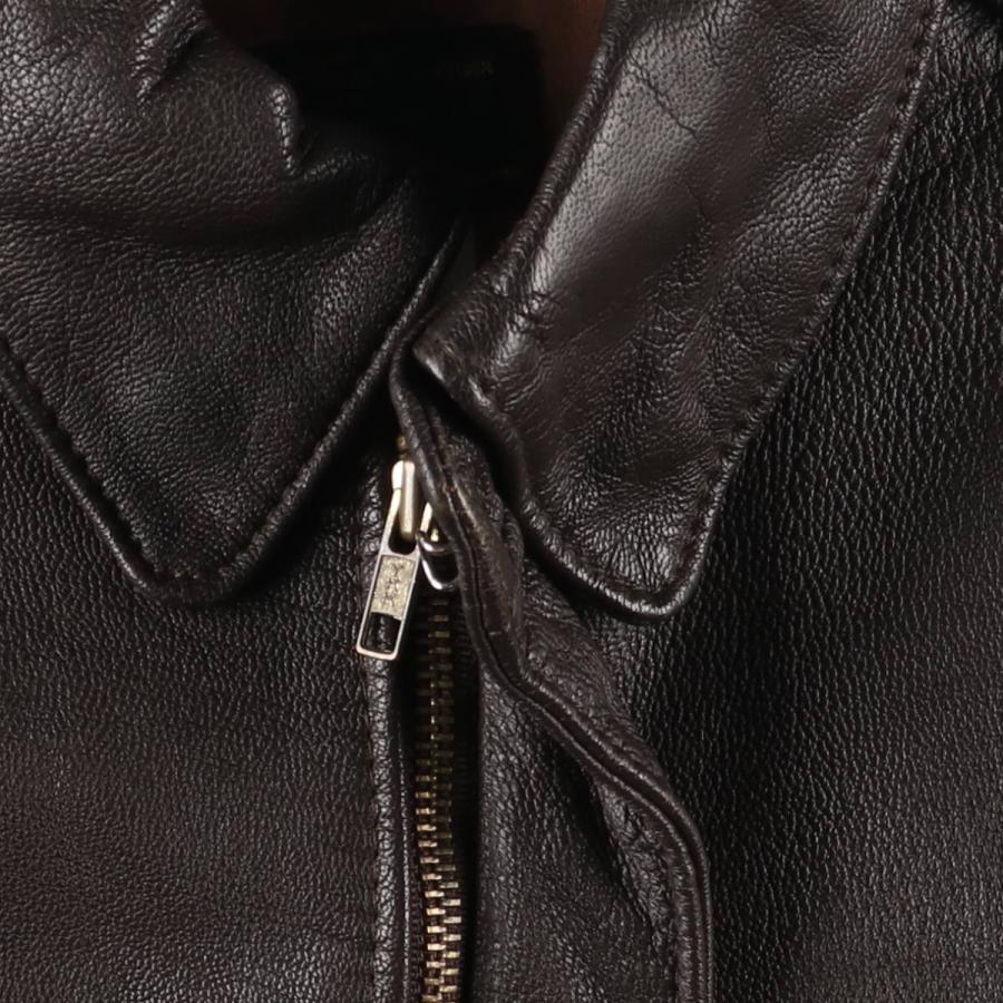 古着 PROTECH A-2タイプ レザーフライトジャケット USA製 メンズL相当  