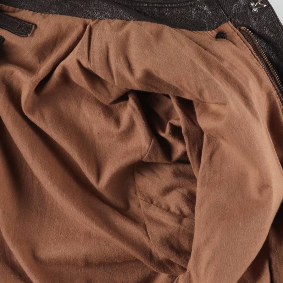 古着 PROTECH A-2タイプ レザーフライトジャケット USA製 メンズL相当  