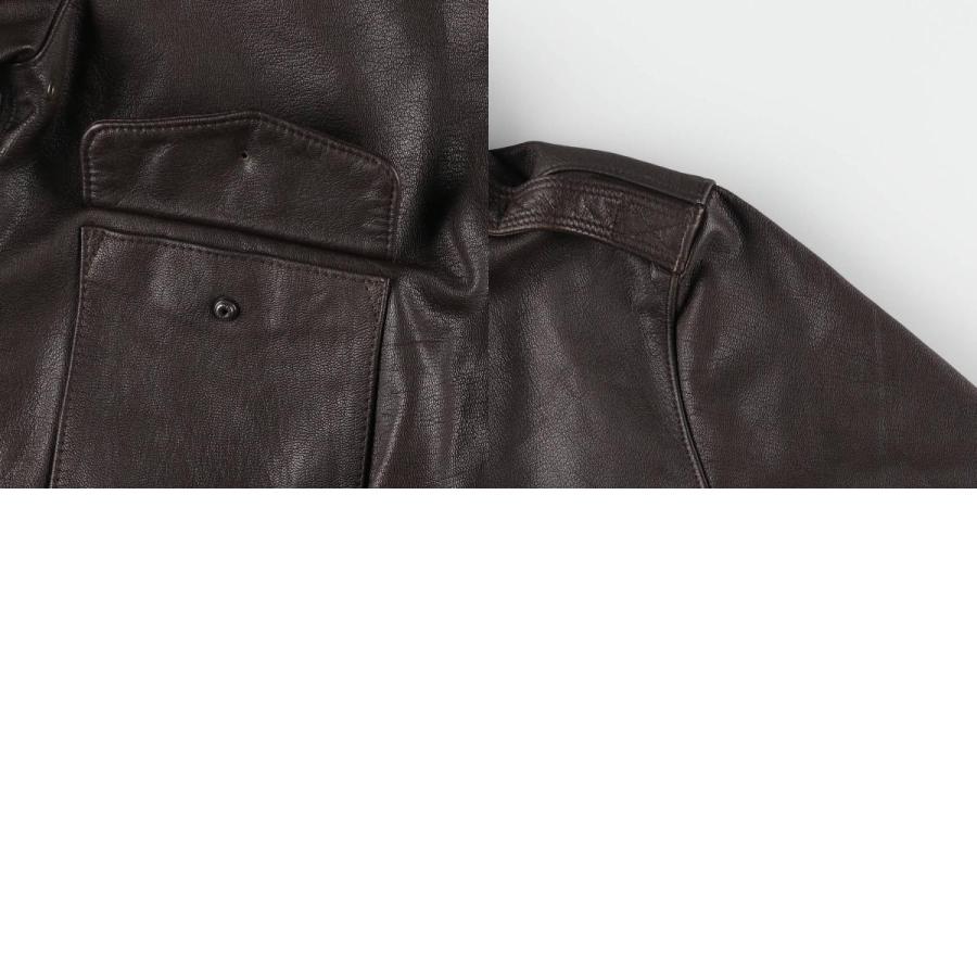 古着 PROTECH A-2タイプ レザーフライトジャケット USA製 メンズL相当  